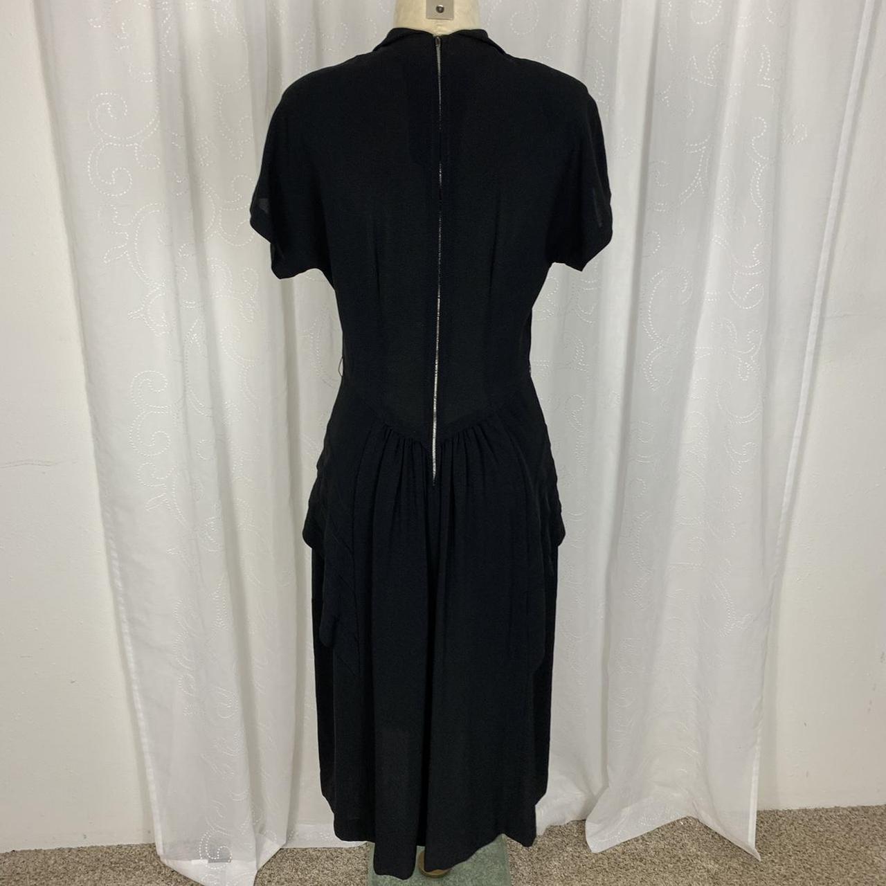 Vintage 1940’s beaded collar black dress No size or... - Depop
