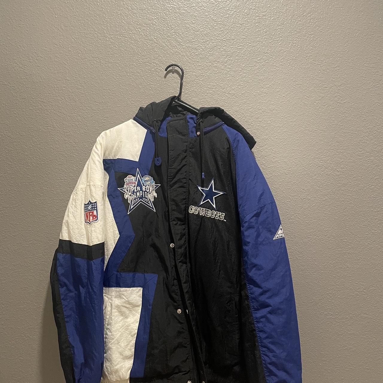 Vintage Dallas Cowboys Apex One Jacket With Hood - Depop