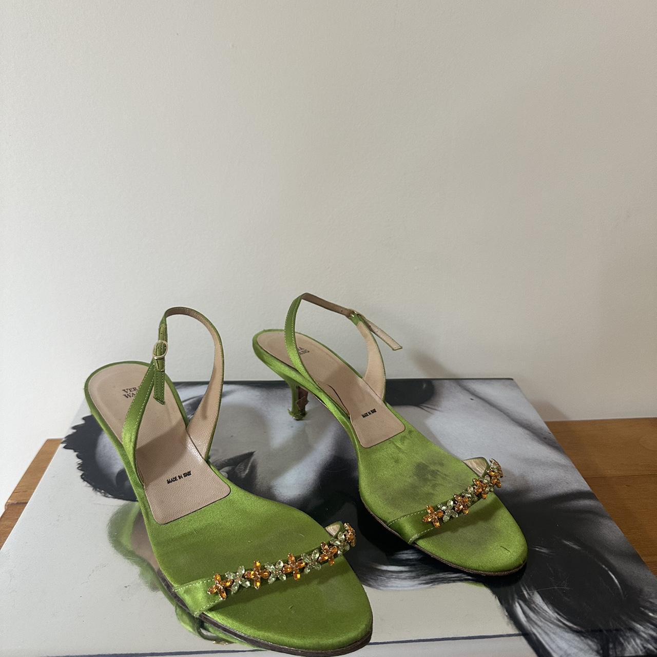 vera wang satin shoes