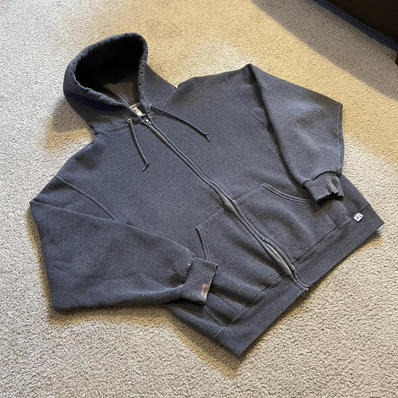Russell Athletic Men's Grey Hoodie (2)