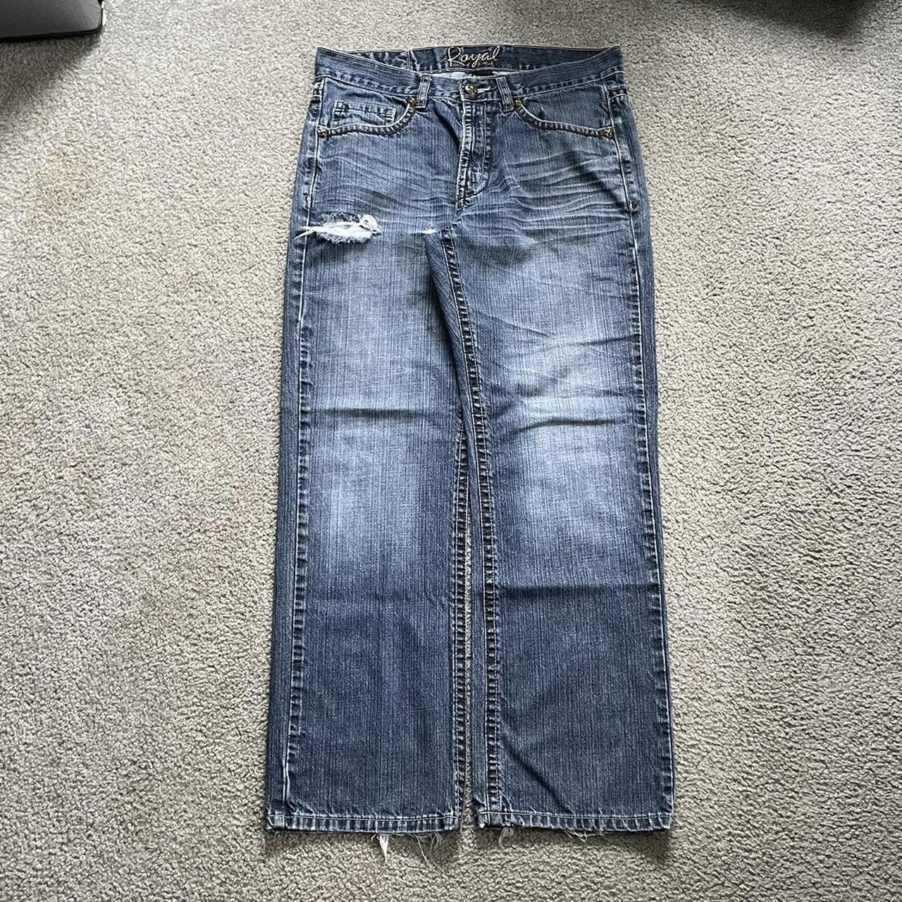 y2k royal premium baggy jeans fit like a size 34 x... - Depop