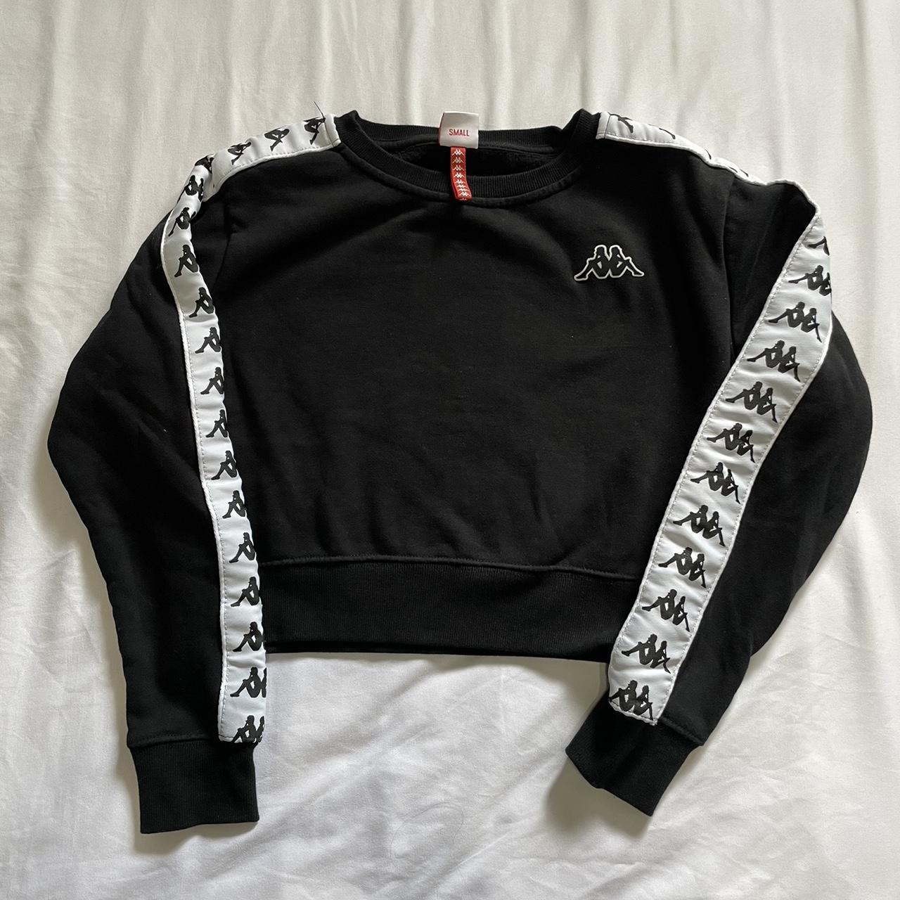 Black and white kappa sweatshirt best sale