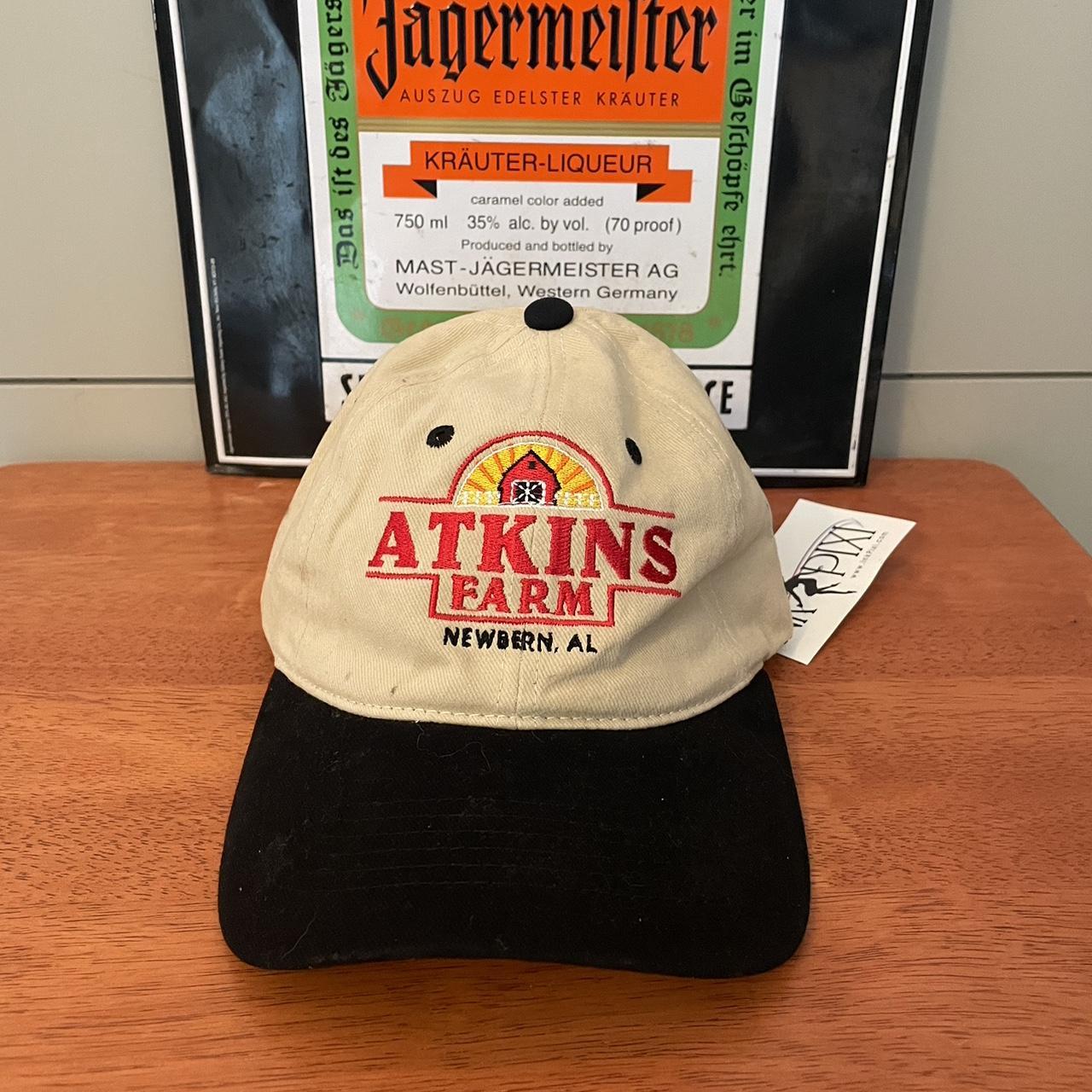Atkins Farm hat 2 tone Newbern, Alabama vintage with... - Depop