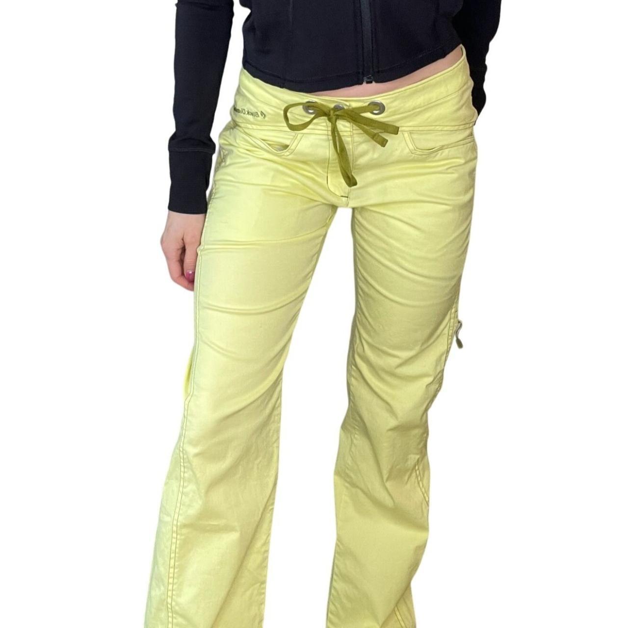 Black Diamond Women's Yellow and Green Trousers (4)