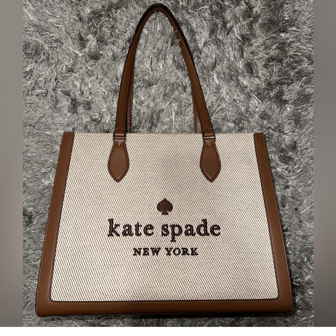 Kate Spade envelope sold purse. Cream with brown trim . Euc!