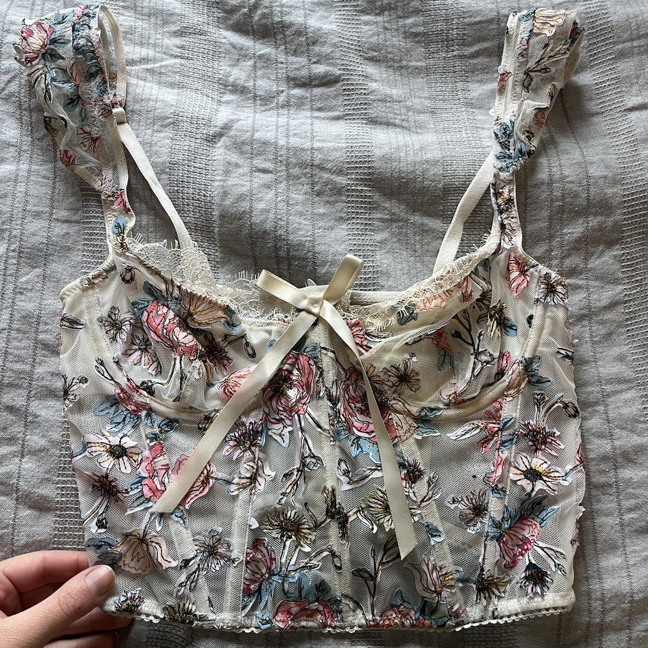 Victoria Secret Floral Corset Top Size 32C Only... Depop