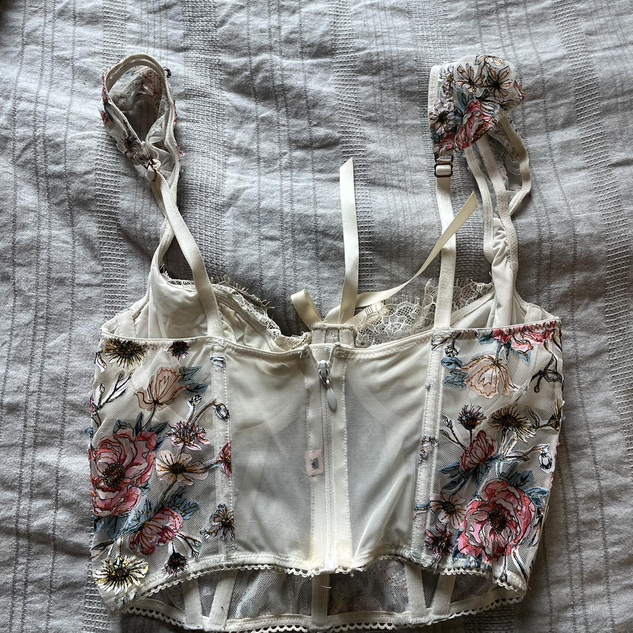 Victoria Secret Floral Corset Top Size 32C Only... Depop