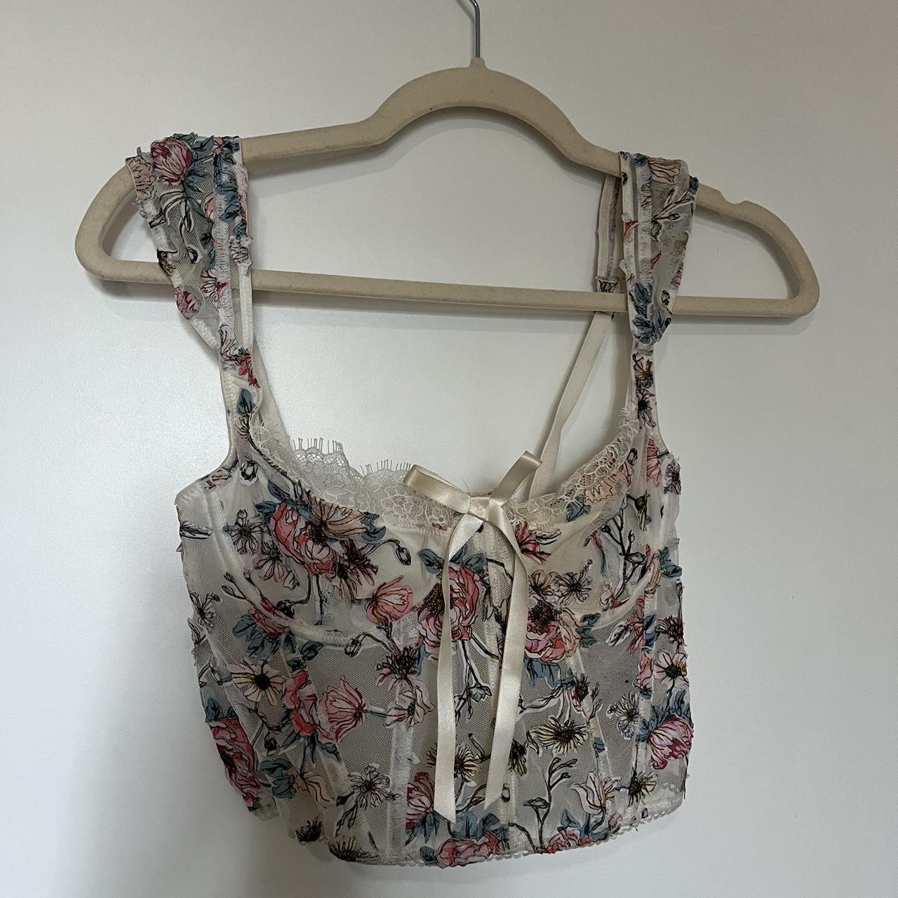 Victoria Secret Floral Corset Top Size 32C Only... Depop