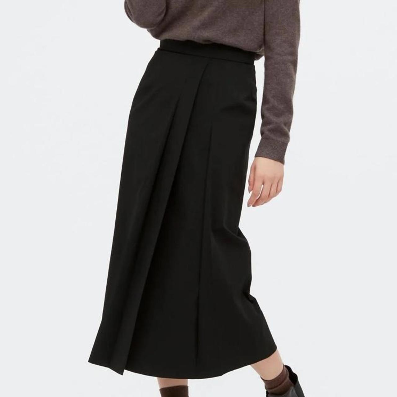 uniqlo black maxi skirt absolutely perfect for any... Depop