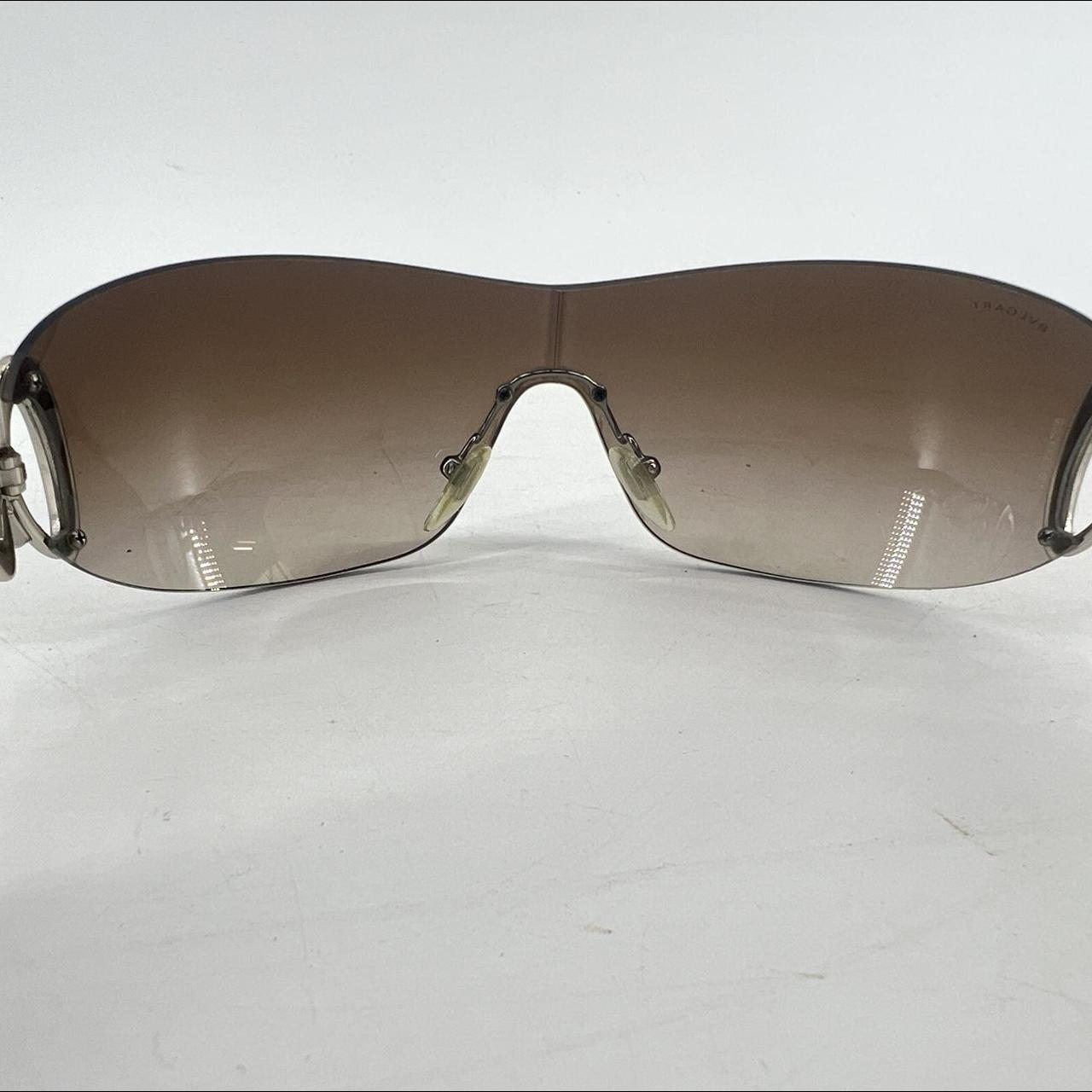 BVLGARI womens wrap around sunglasses warm brown... Depop