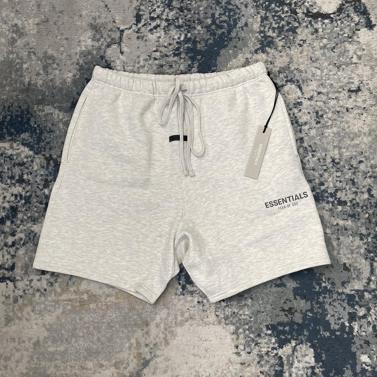 Essentials Men's Grey and White Shorts | Depop