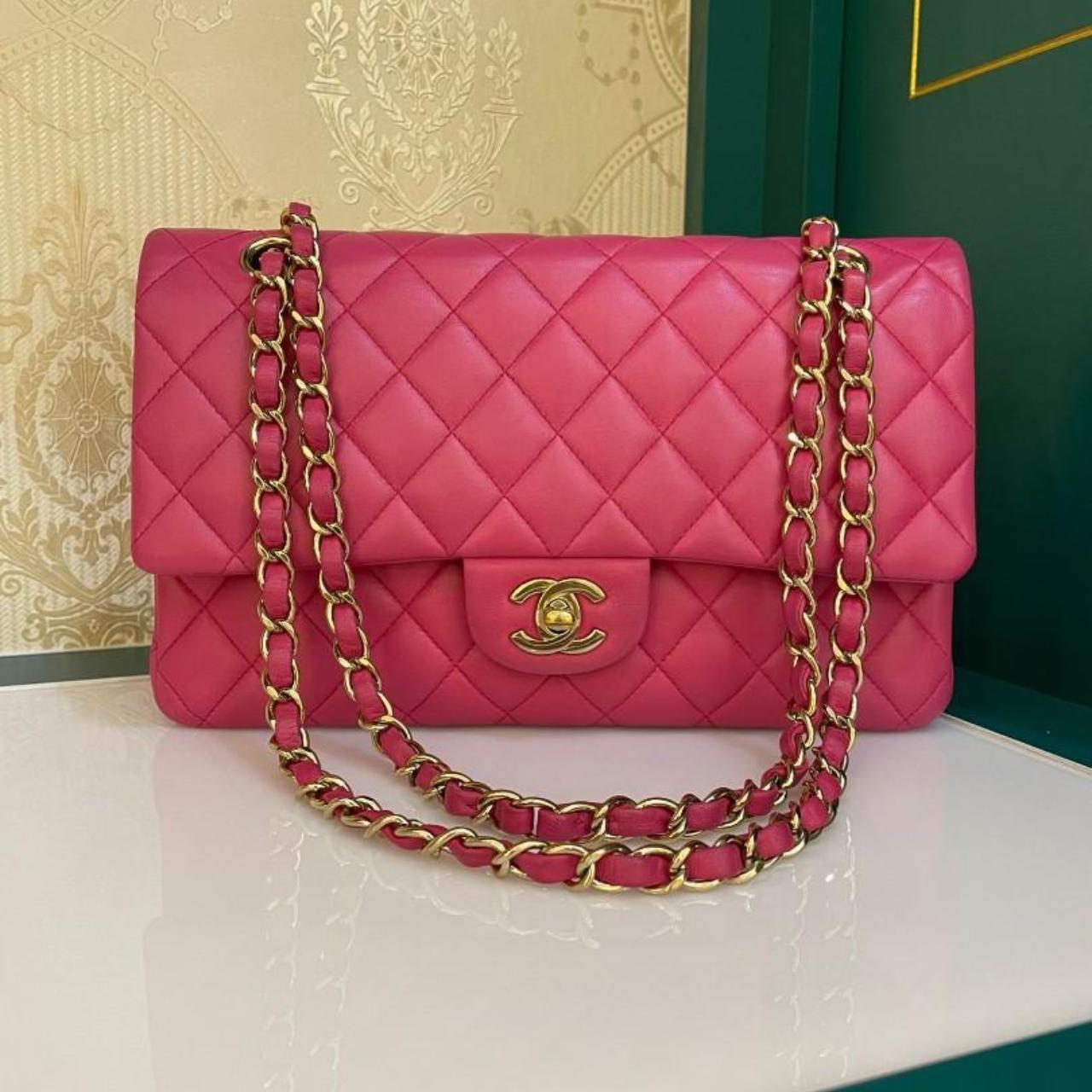 Chanel Classic Double Flap Medium Bubble Gum Pink... - Depop