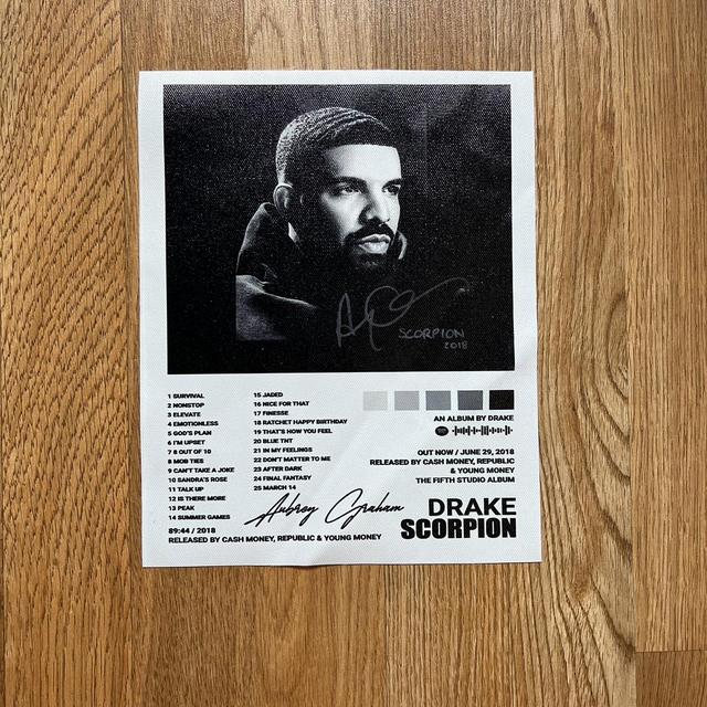 Drake “SCORPION” album poster #drake #scorpion - Depop