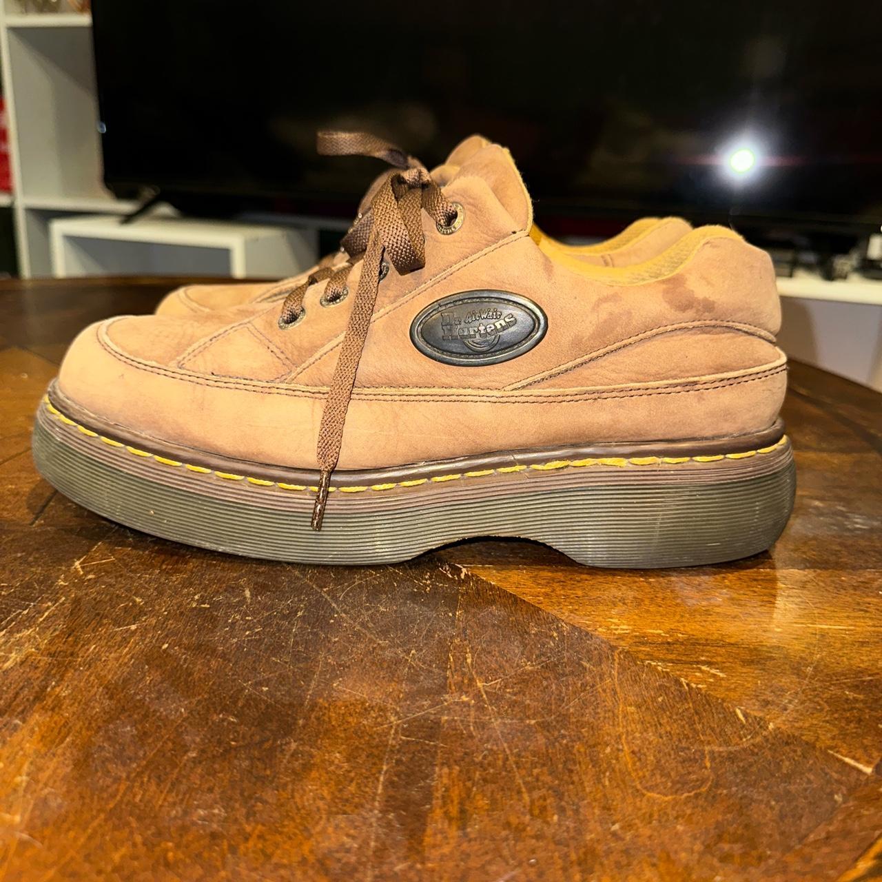 Vintage Doc Martens 8363 Platform suede tan leather. Depop