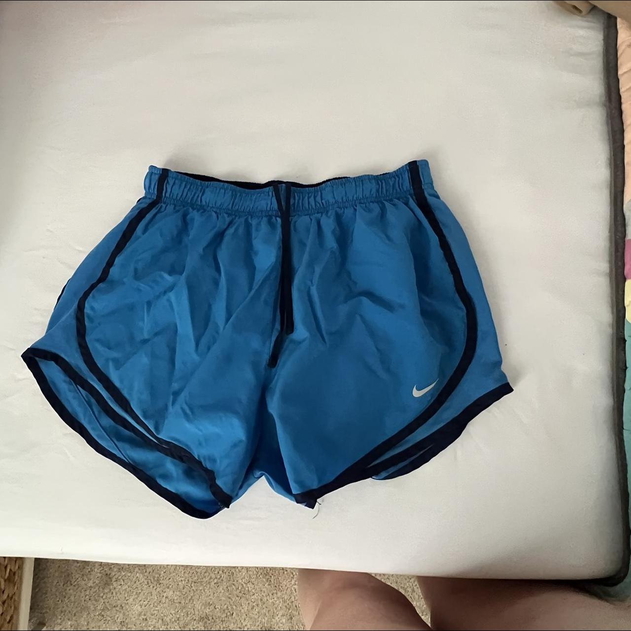 Nike Women's Blue and Navy Shorts | Depop