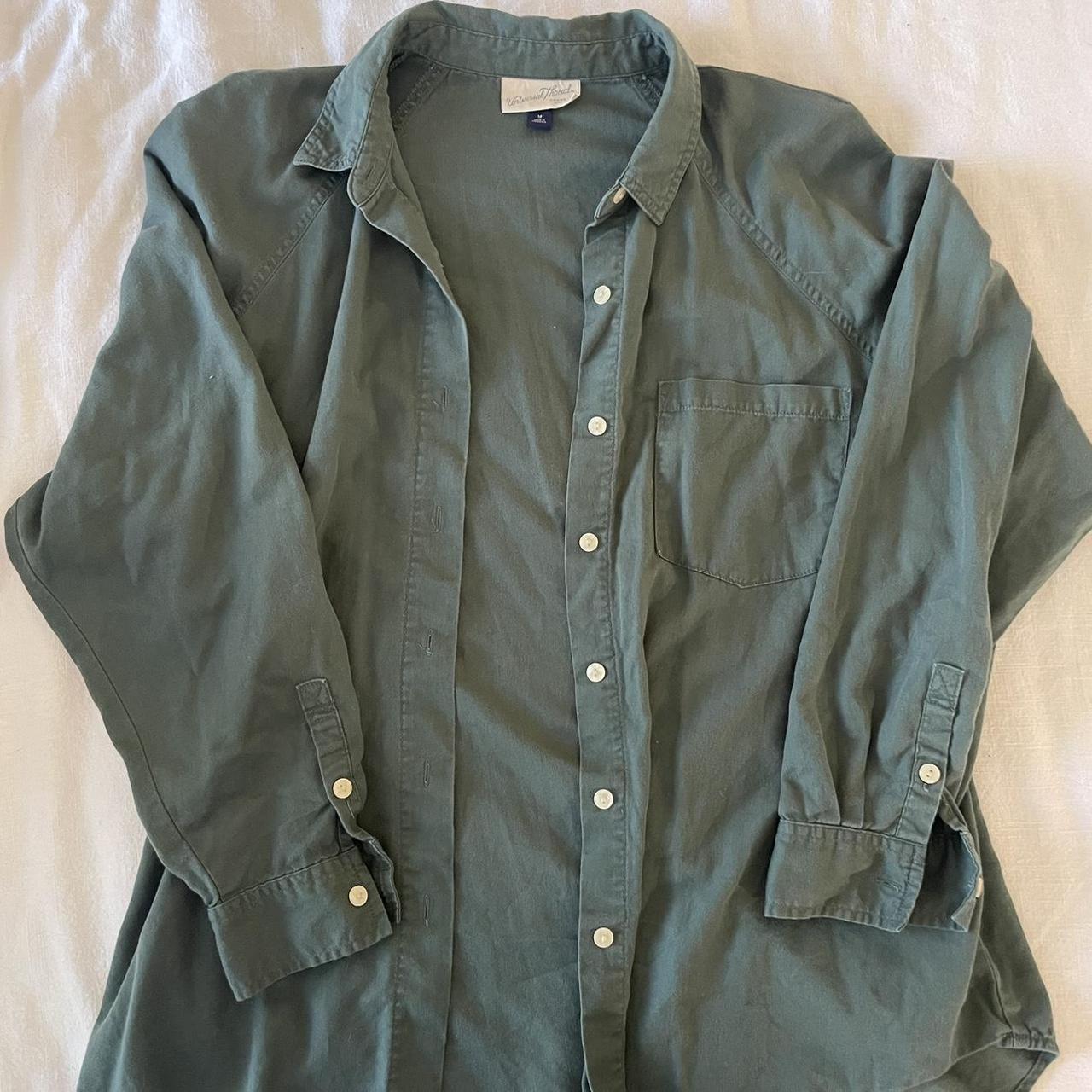 Target - green button down top - Depop