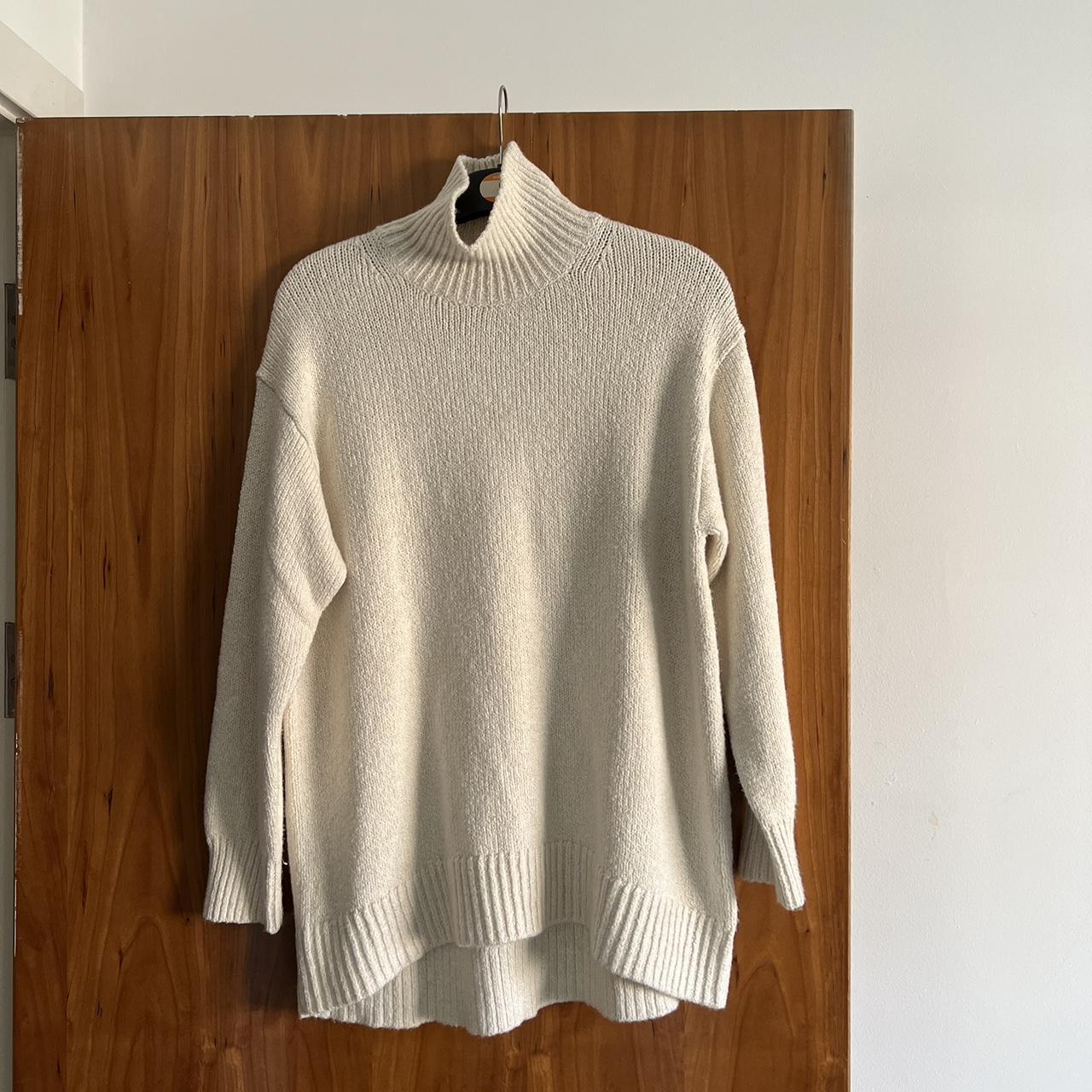 Uniqlo cream knit jumper. Size S. worn once... - Depop