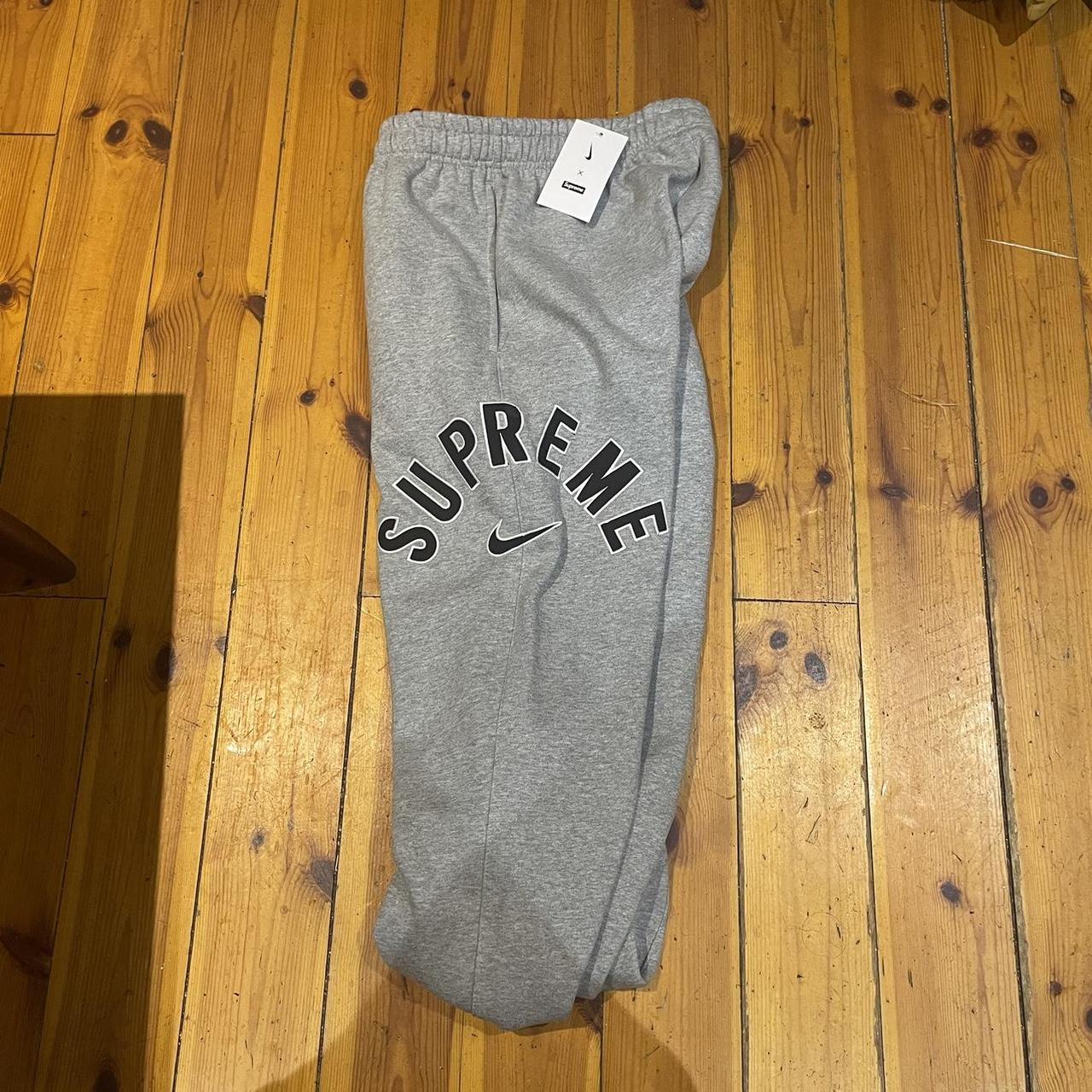 Nike supreme grey joggers sweatpants Size Large. Depop