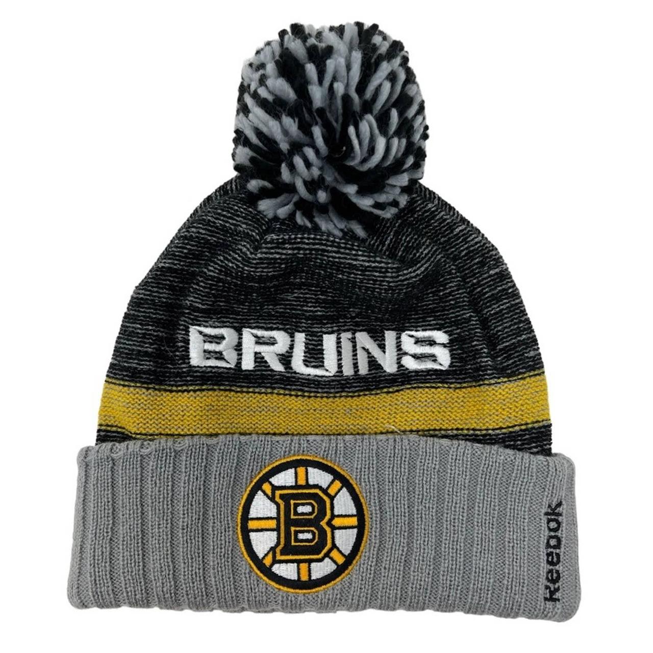 Reebok Bruins Knit Hat Center Ice Collection Grey Depop