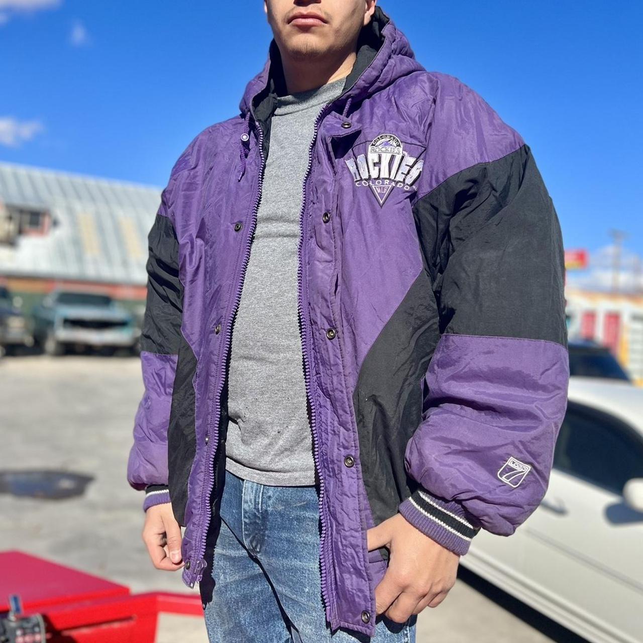 starter jacket purple