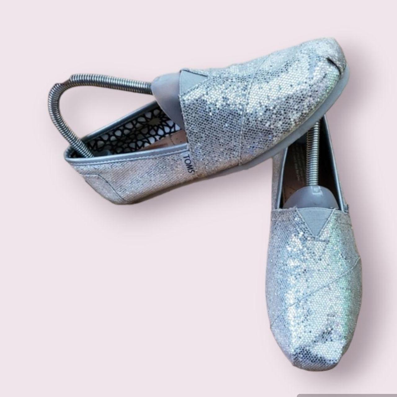 Silver glitter hot sale toms women's