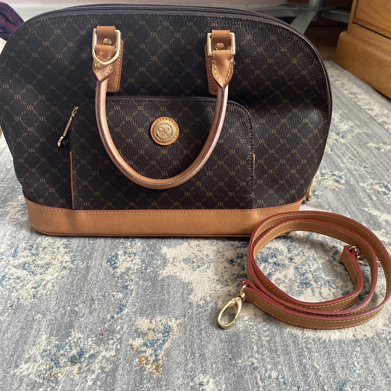 Rioni Brown popular Signature Dome Satchel Handle Bag