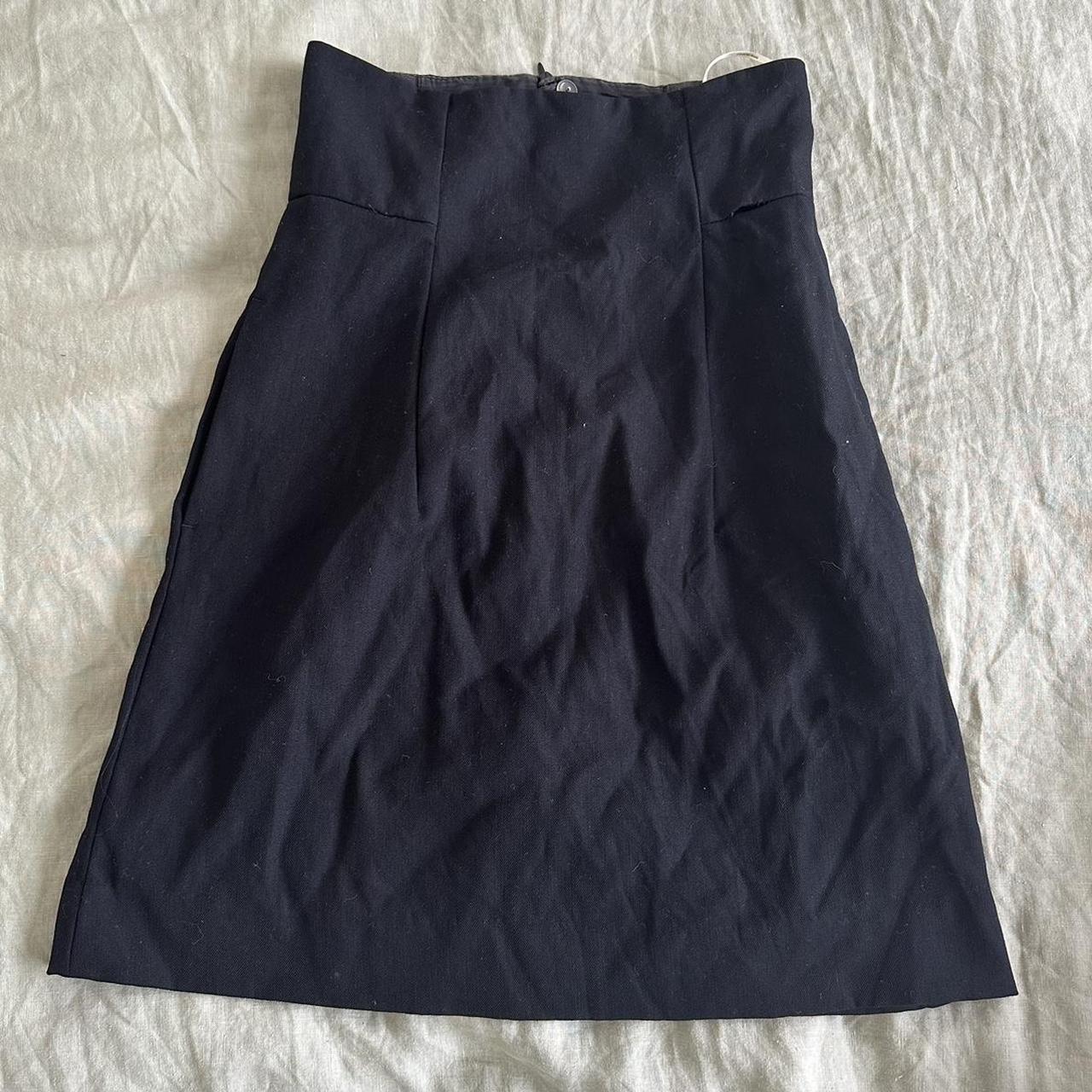 Country road high waisted skirt Black Zip and button... - Depop