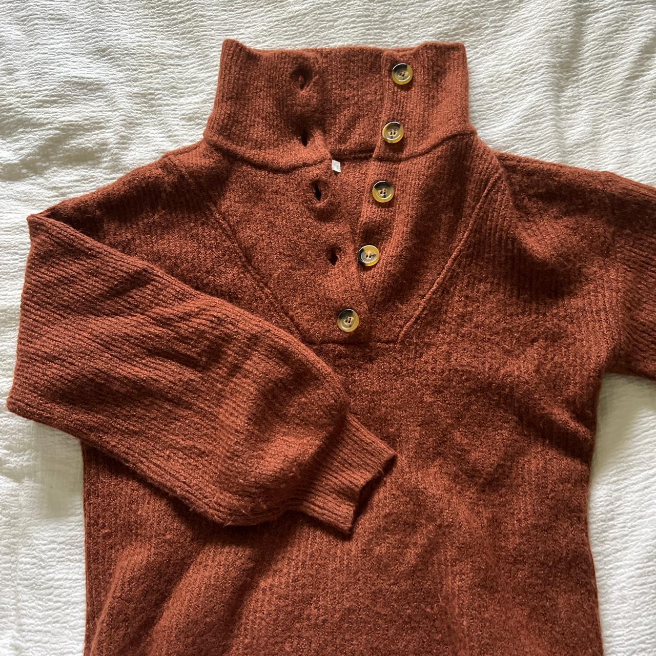 Burnt Orange / Burgundy Sweater Barely worn with no... - Depop