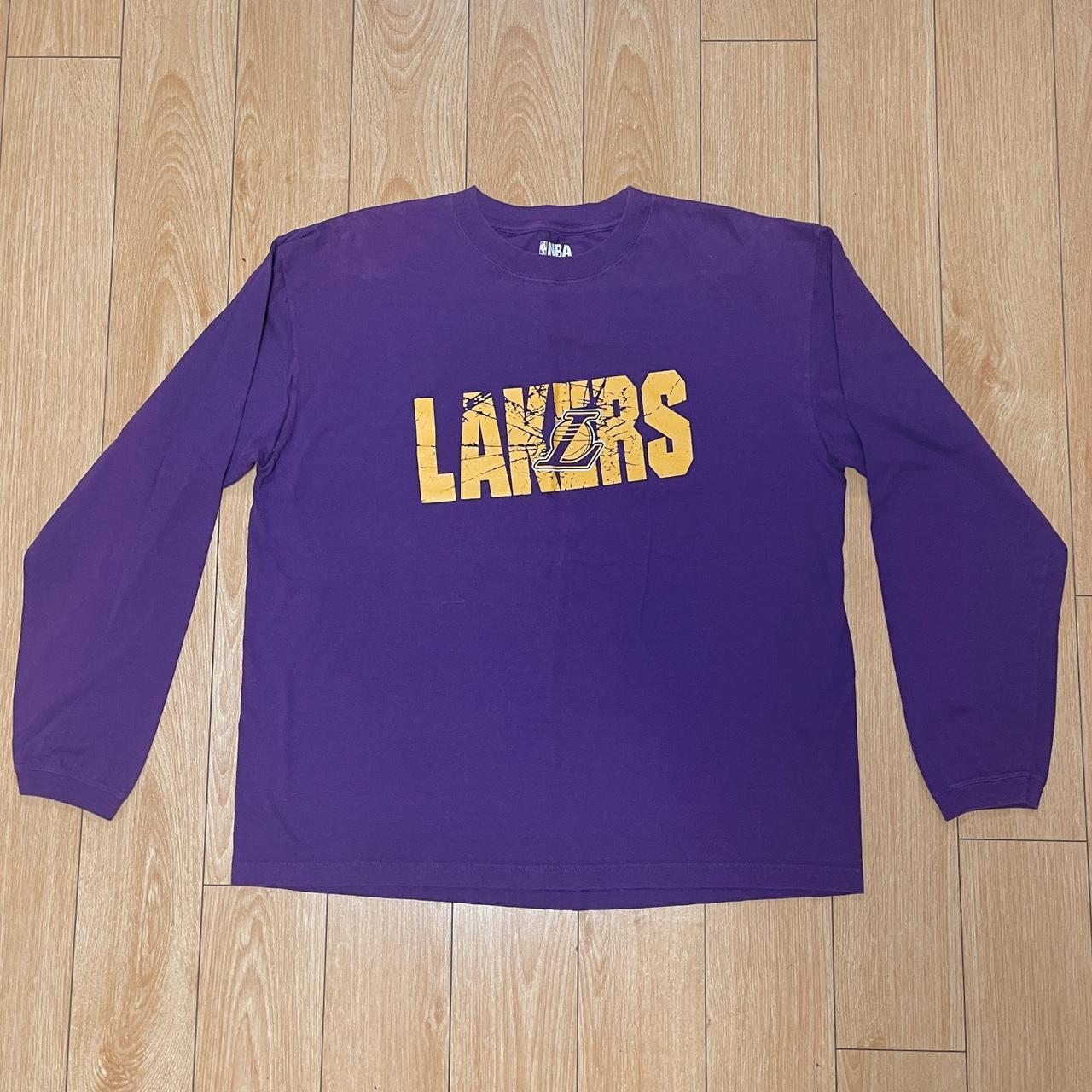 LA Lakers Long sleeve shirt yellow/Purple Medium