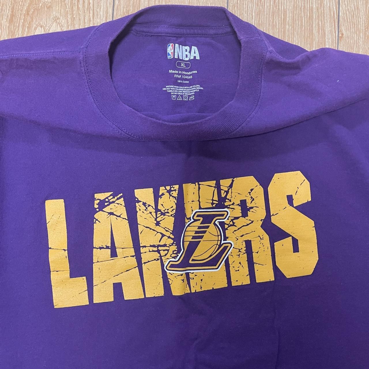 NWT Lakers shirt. Purple with white lettering and - Depop