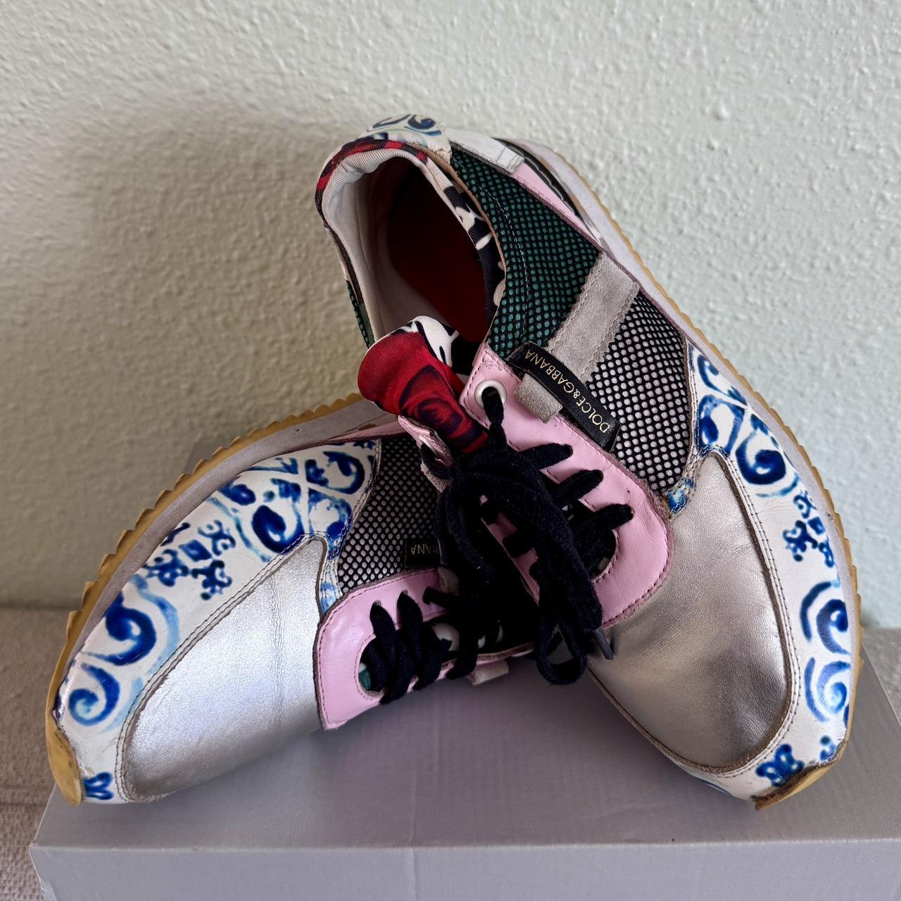 Dolce & Gabbana Sneakers Patchwork Red Rose Italy | Depop