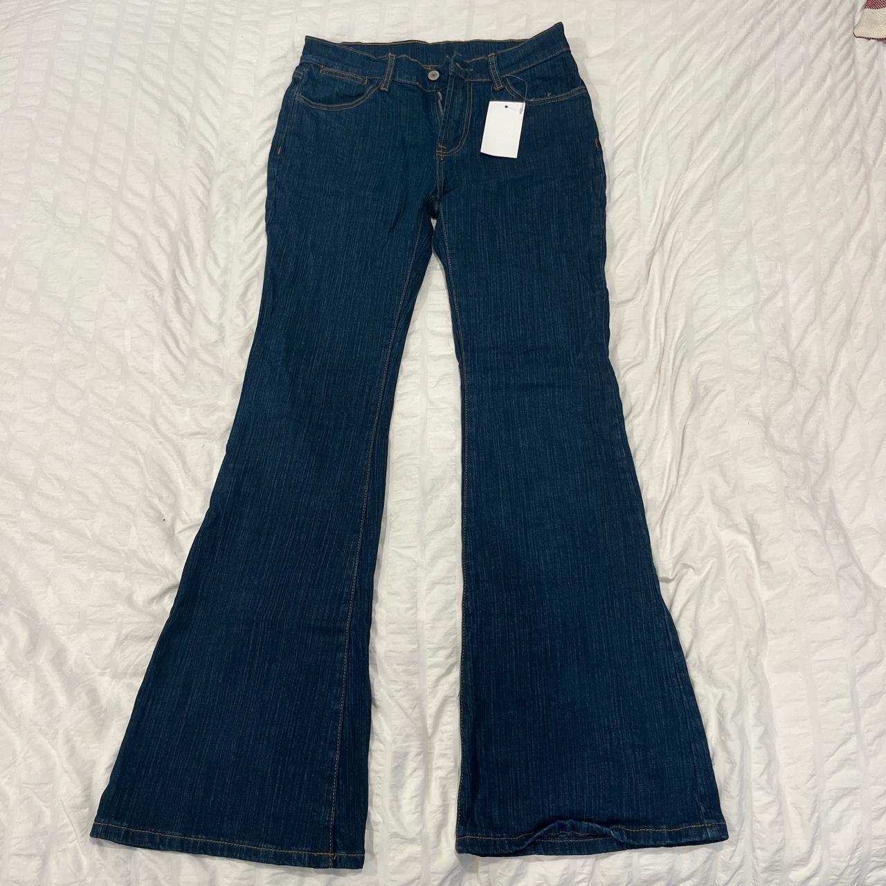Jeans Brandy Melville Crispina Low Rise - Mujer - Gris Oscuro - Corte Recto