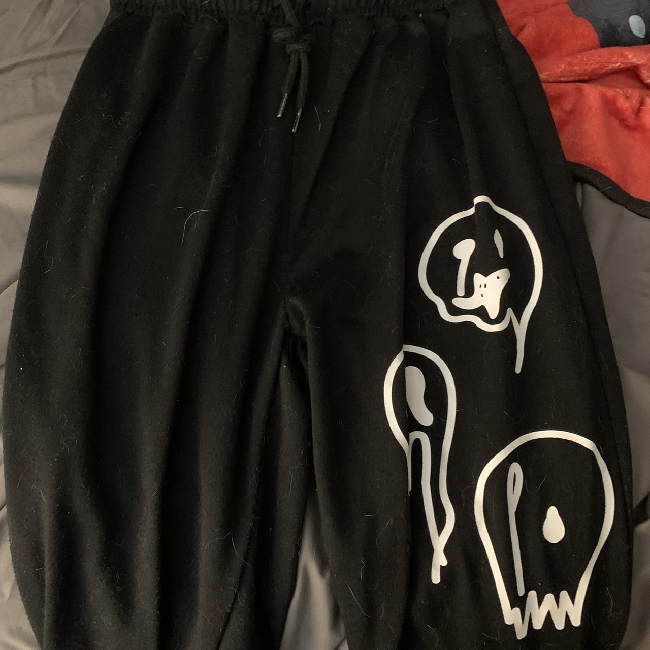 Black print sweats NO POCKETS Bought from... - Depop