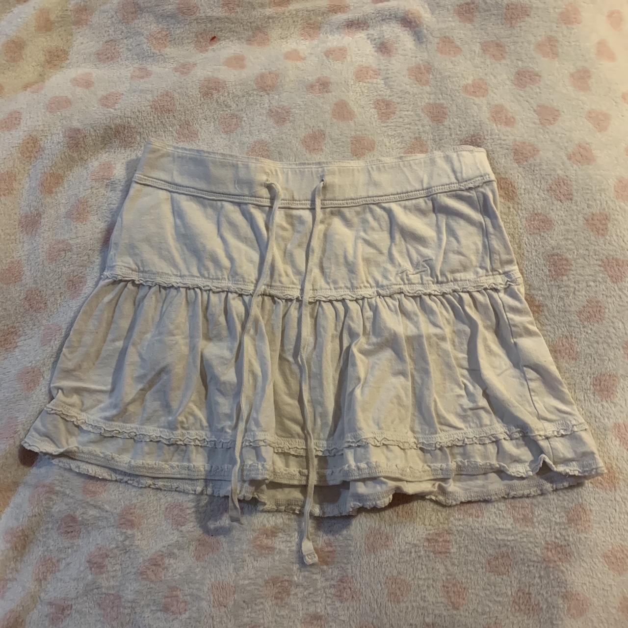 extra small white hollister skirt Depop