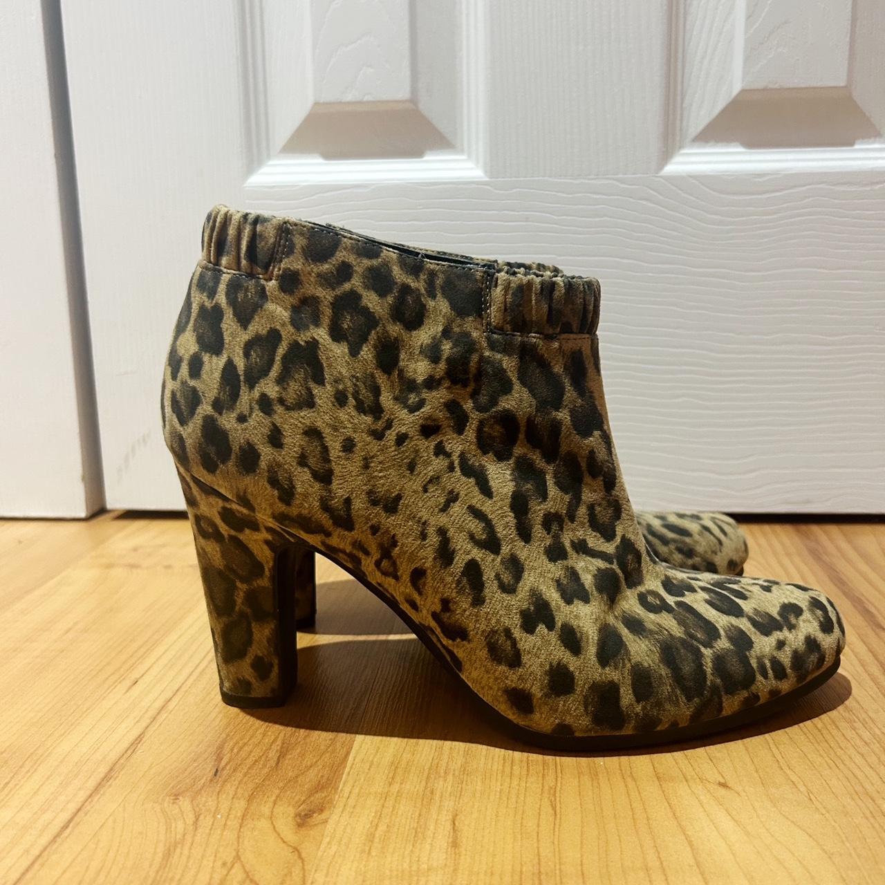 Leopard ankle fashion boots size 11