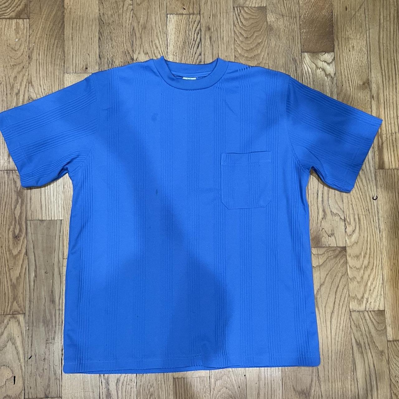 Vintage Haband Blue Shirt. Men’s Size Large. Subtle... - Depop