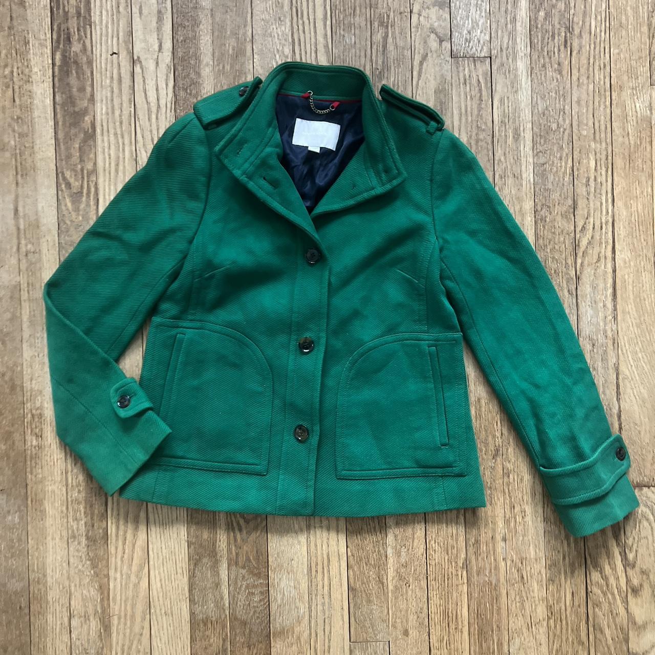 Banana Republic Green Coat Size XS. Ribbed