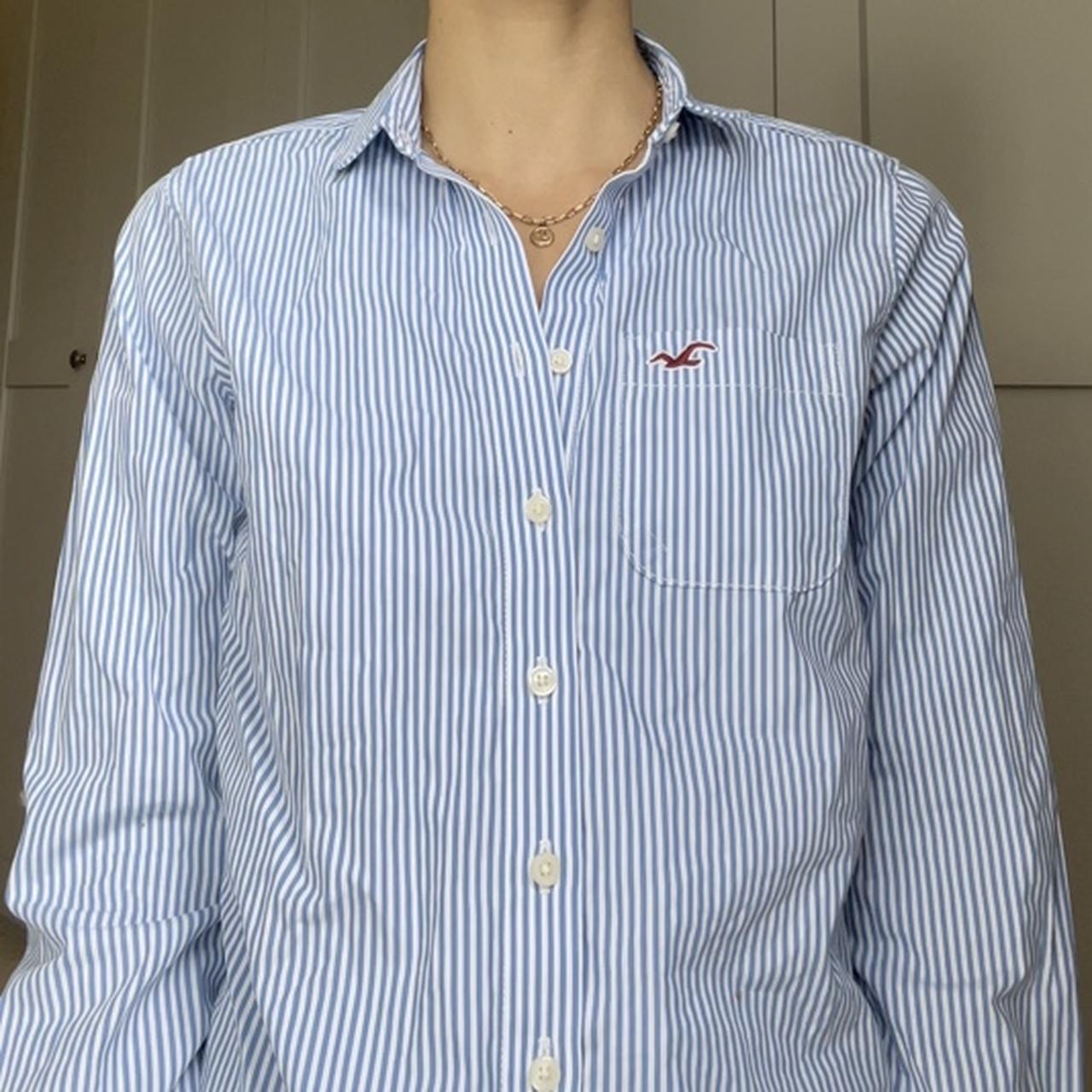 Hollister blue striped button up , ☆ PLEASE CHECK