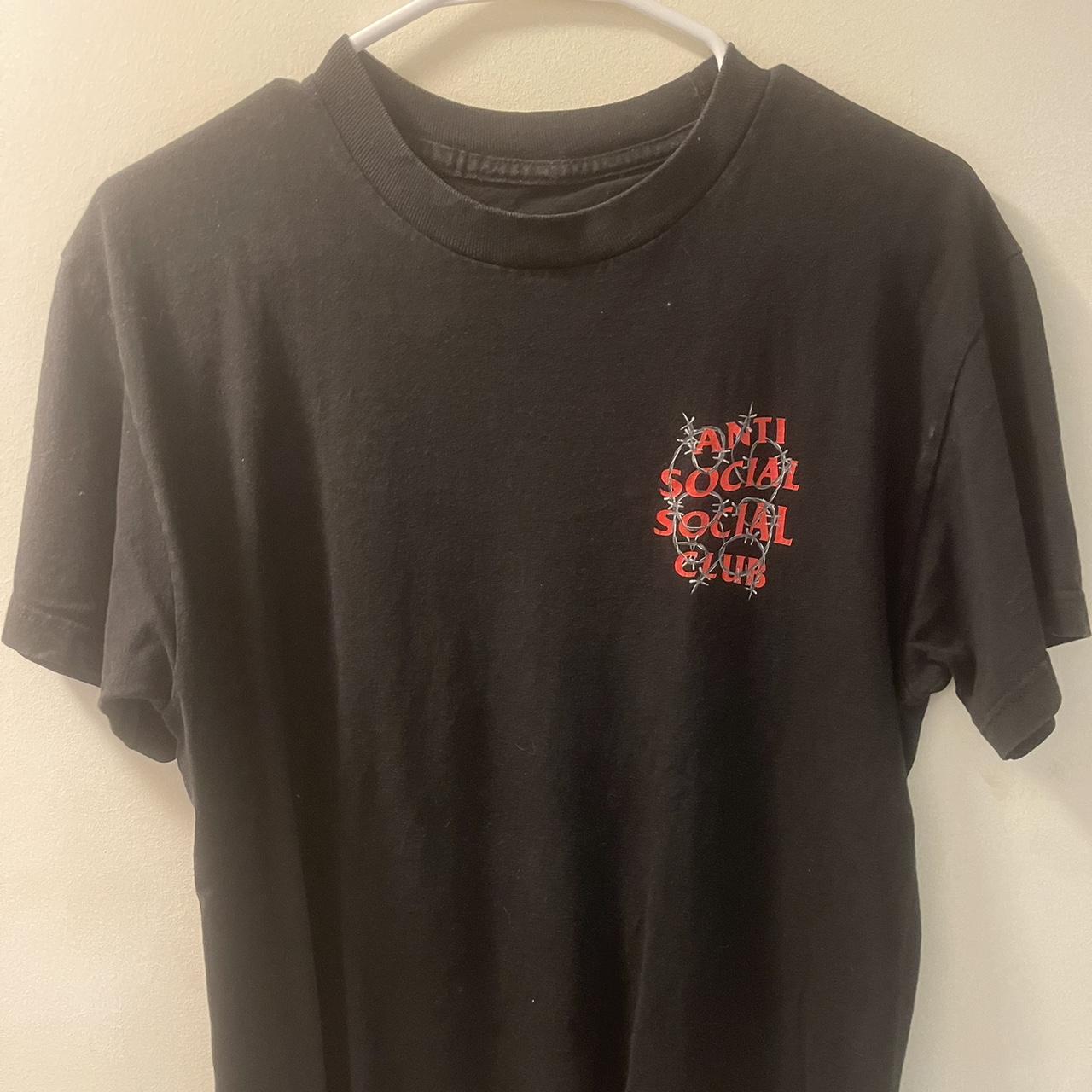 Anti Social Social Club Men's Black and Red T-shirt | Depop