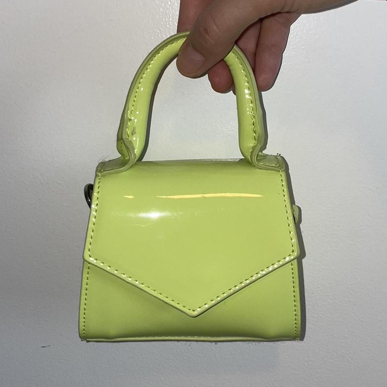 SHARIF Studio Neon Green Bag, 3 Piece Purse, Cosmetic & Phone Wristlet,  RARE Lime Celery Apple Green, White Croc Design, Top Handle, - Etsy