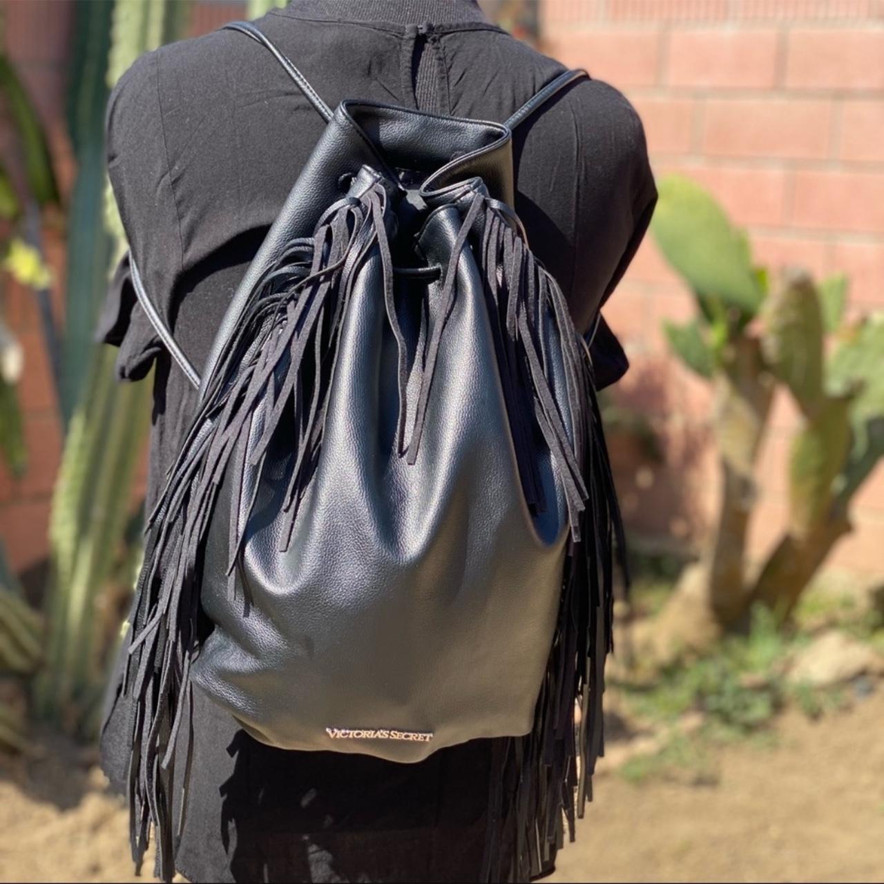 All black victoria secret backpack best sale