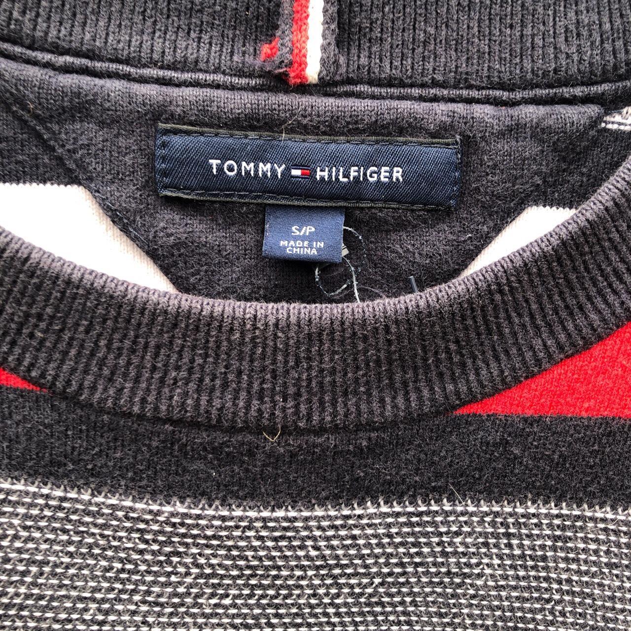 Tommy Hilfiger Stripped Monotype Sweatshirt All... - Depop