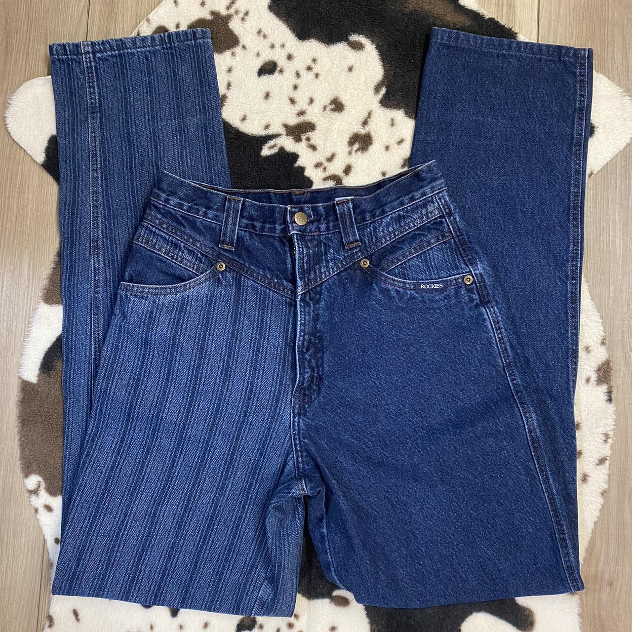 Rocky Mountain Jeans * half pinstripe * Dark blue... Depop