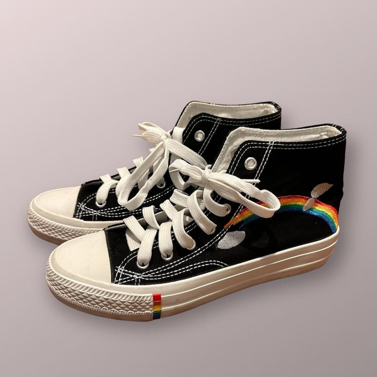 Black Rainbow Converse (knockoffs) Size 8