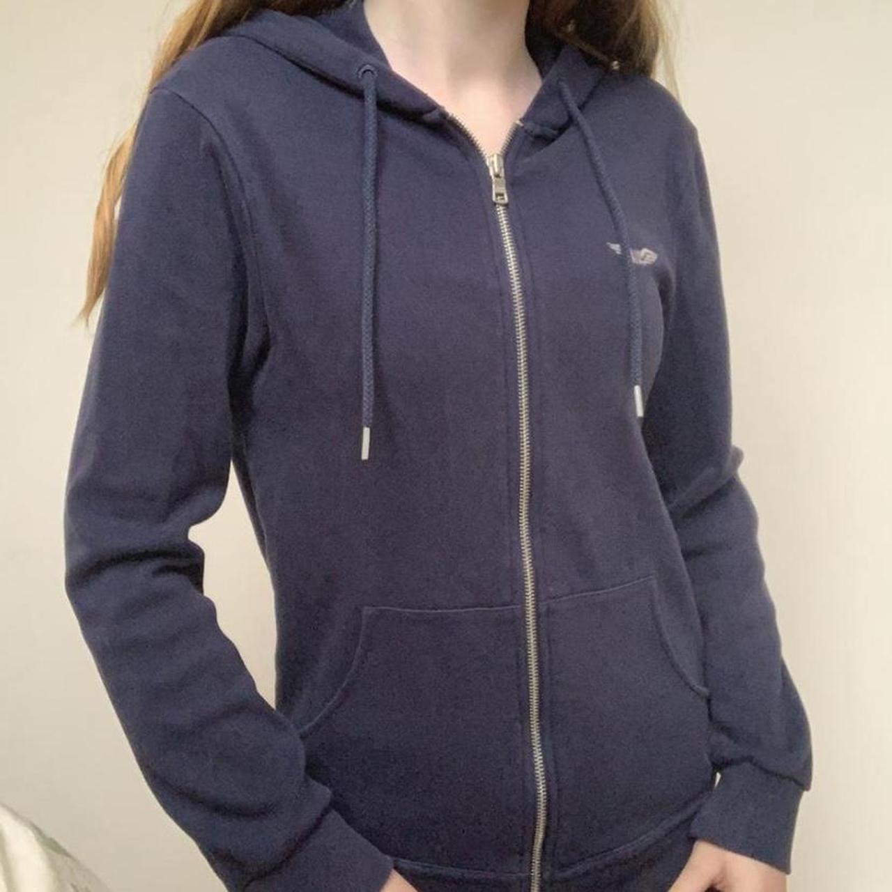 Armani exchange navy blue zip up hoodie💙 Size... - Depop