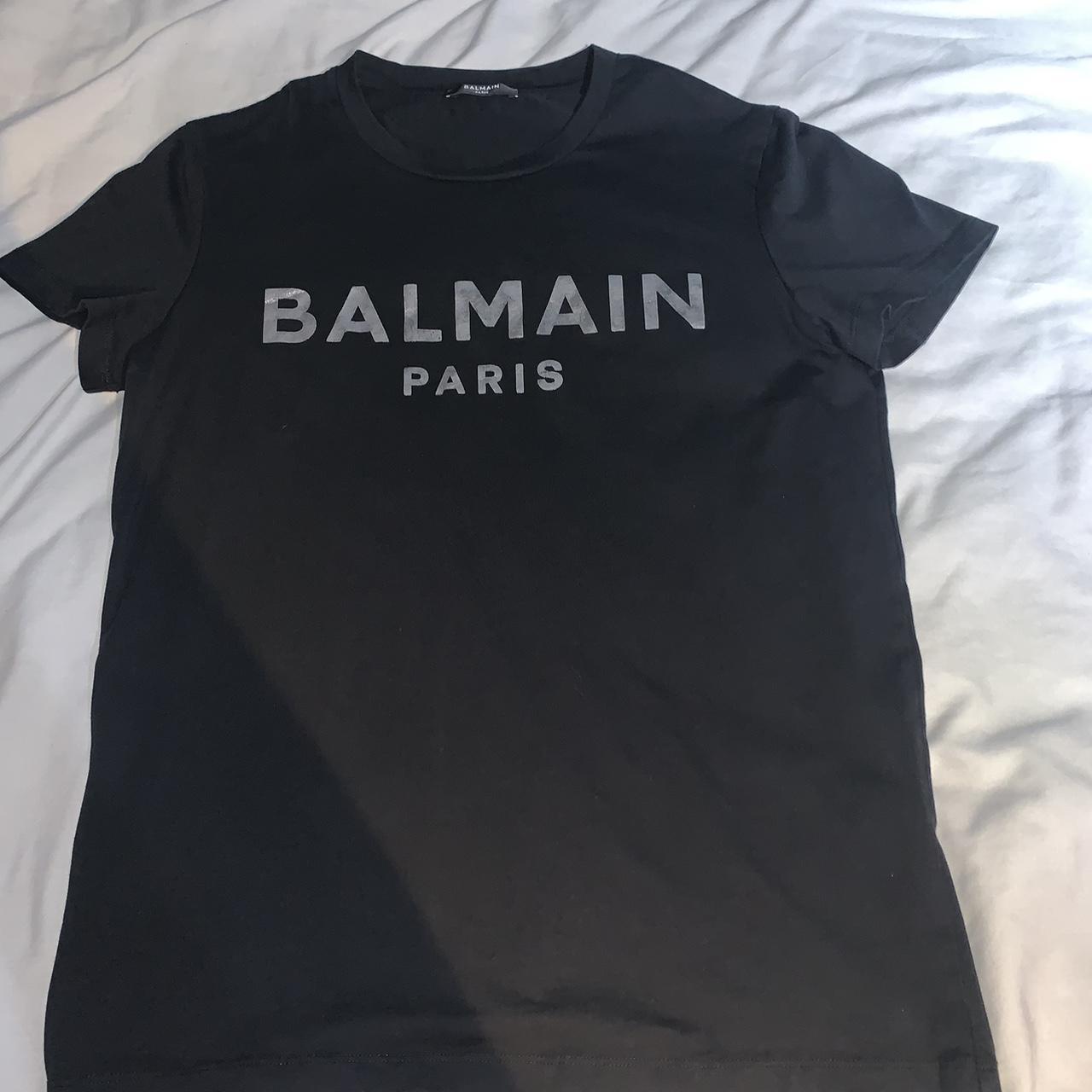 Men’s balmain black t shirt Size small men’s... - Depop