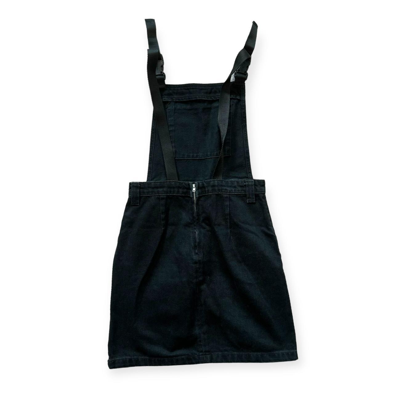 Black dungaree skirt best sale