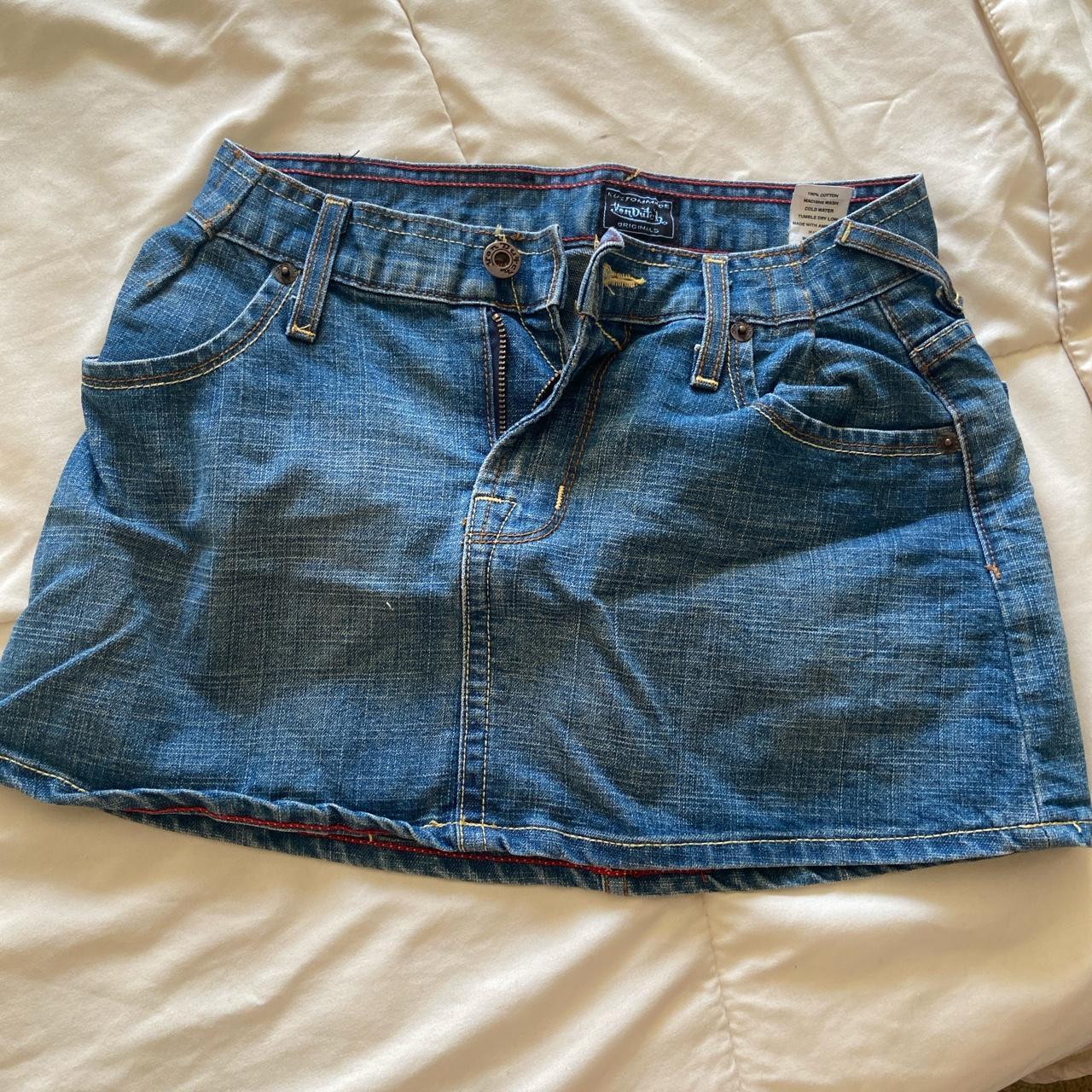 Von Dutch mini Jean skirt. This is a vintage piece... - Depop