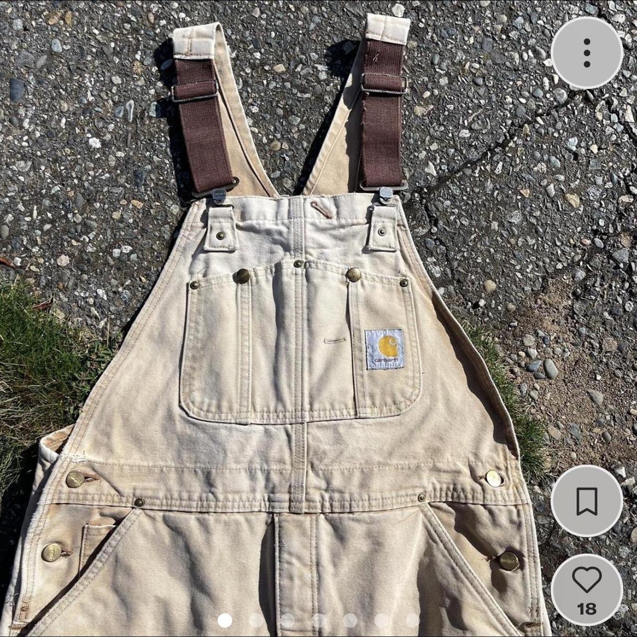 Carhartt Lined Khakis Overalls!! Vintage Carhartt... - Depop