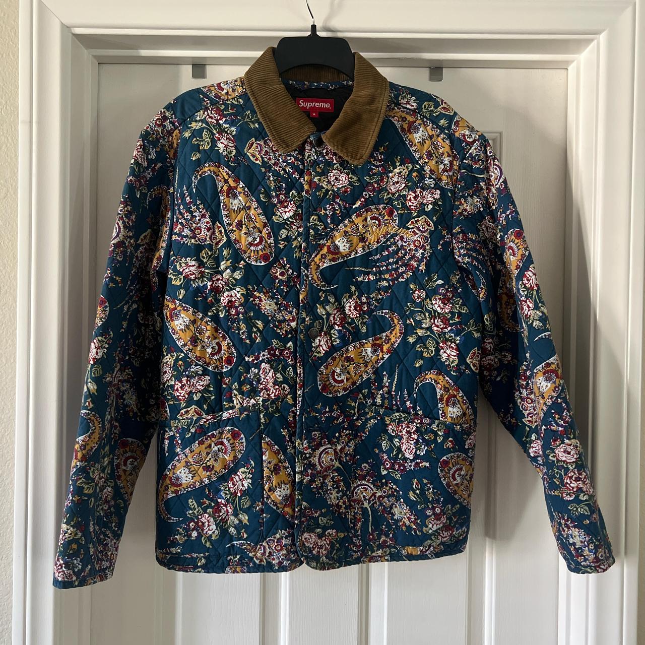 Supreme Quilted Paisley Jacket Navy - M -From FW19... - Depop